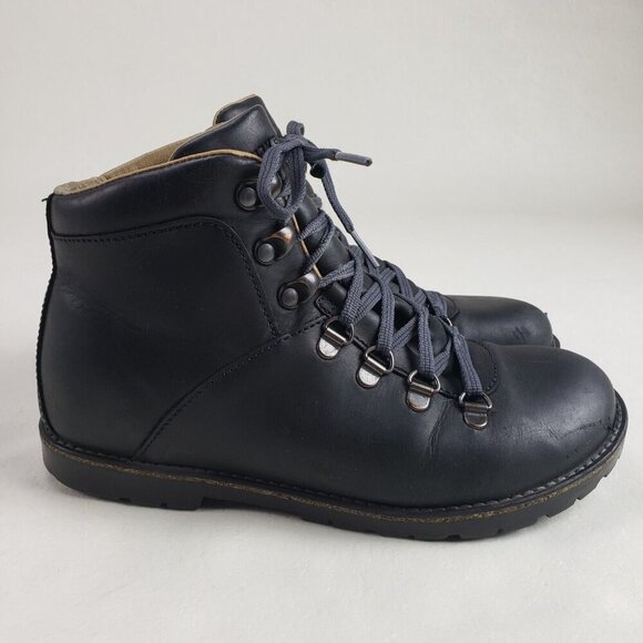 Birkenstock Jackson Leather Boot Womens 6-6.5 EU 37 N Black Ankle Hiking Lace Up - Picture 2 of 14